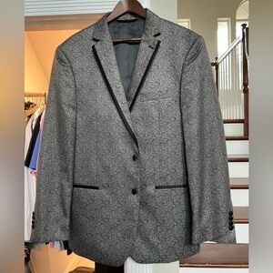 Egara Charcoal Paisley Blazer 48R